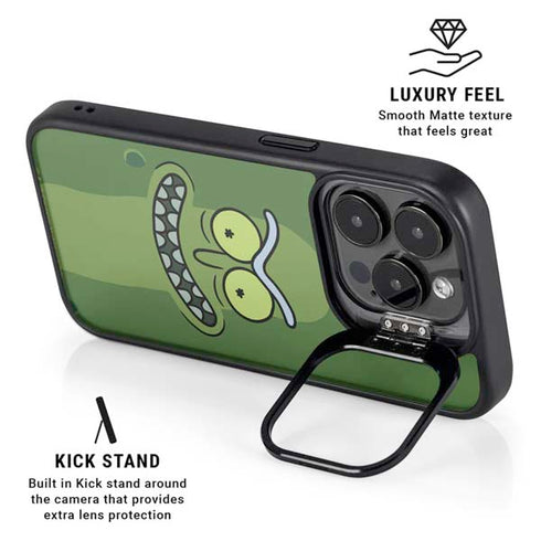 Adult Swim Rick and Morty Pickle Rick iPhone 14 Pro Kickstand Case